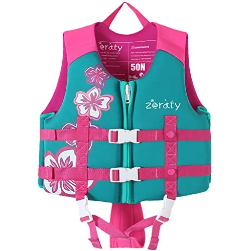 Zeraty Kinder Schwimmweste Schwimmen Jacke für Kleinkinder mit Einstellbare Sicherheits Straps Alter 1-9 Jahre / 22-50 lbs