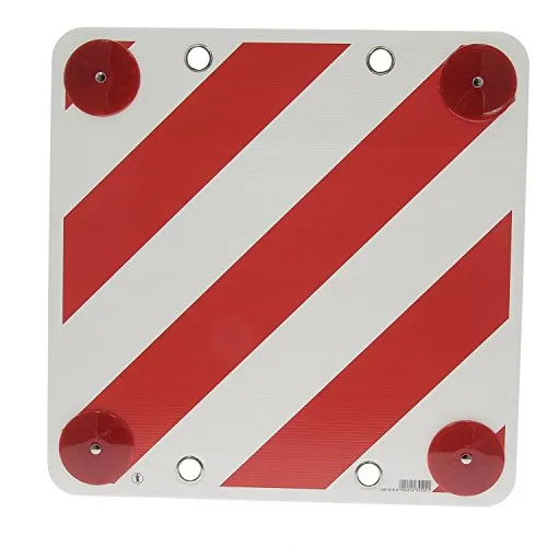 Warntafel für Caravan rot/weiß mit Reflektor