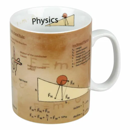 Könitz Physics Wissensbecher Englisch Becher Tasse Kaffeetasse Porzellan 460ml
