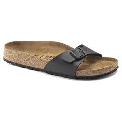Birkenstock Sandale Madrid schwarz Gr.42 - Wanderschuhe für Damen, bequem und stilvoll mit hochwertigem Leder-Innenmaterial, ideal für lange Spaziergänge und Freizeit.