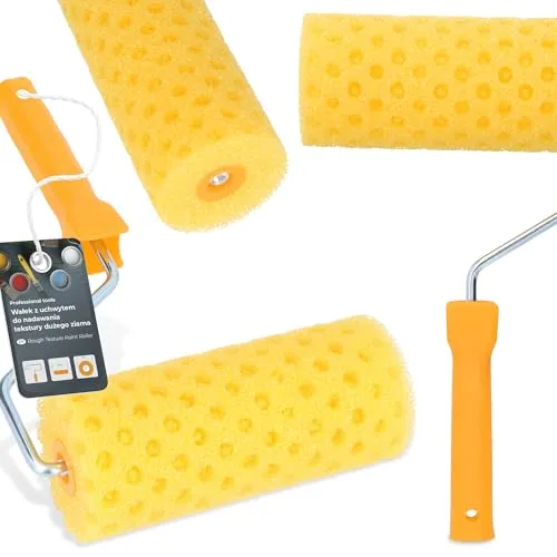 Erbsloch Strukturroller 18 cm - Rollen für perfekte Texturierung von lackierten Oberflächen, leicht zu reinigen und langlebig für präzises Auftragen von Harz und Farben.