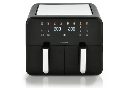 Arendo Heißluftfritteuse XXL 11L mit 2 Kammern