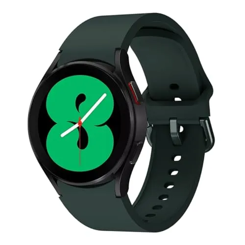 Wigento Für Samsung Galaxy Watch FE / 6/5 / 4 40 44 mm/Watch 5 Pro 45mm / Watch 6/4 Classic 43 47 mm / 42 46 mm Uhr Smart Watch Kunststoff/Silikon Armband Ersatz Arm Band Dunkel Grün