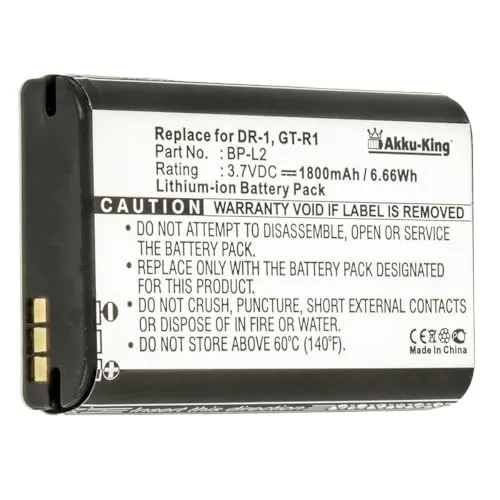 Akku-King Akku kompatibel mit Tascam BP-L2 - Li-Polymer 1800mAh - für Tascam DR-1, GT-R1