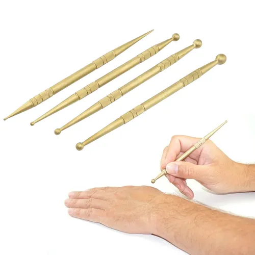 Massagestäbchen aus Messing Akupressurstift Akupunktur Massage Narbentherapie