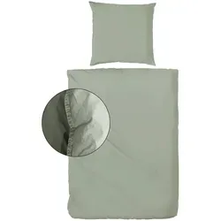 Xxxl Bettwäsche Olivgrün 155x220 cm - Bettwäsche aus 100% Baumwolle, OEKO-TEX® Standard 100, atmungsaktiv und pflegeleicht – ideal für erholsame Nächte und geeignet für Hausstauballergiker.