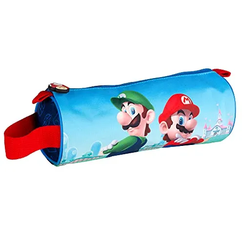 Toybags Rundes Federmäppchen, Super Mario und Luichi, 22 x 8 x 8 cm, Mehrfarbig (T106-830)
