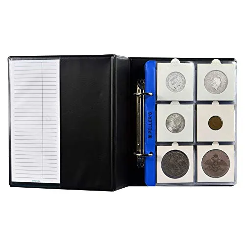 PELLER'S Sammelalbum für 60 Münzrähmchen: 10 Münz-Hüllen für 60 Münzrähmchen im Format 50 x50 mm. Münzalbum S.