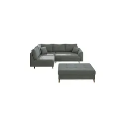 S-STYLE Ecksofa Lars mit Hocker – Grau, 231 cm - Entdecken Sie das S-STYLE Ecksofa Lars in Grau. Mit einer Breite von 231 cm bietet es viel Platz für Komfort und Gemütlichkeit. Ideal für Ihr Wohnzimmer, gefertigt aus hochwertigen Materialien.