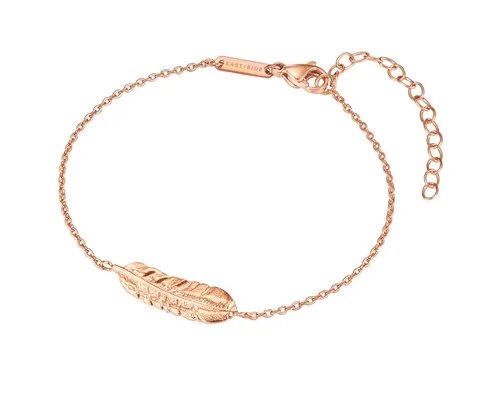 Eastside Damen Armband Feder Edelstahl mit Verlängerung - Armband aus roségoldvergoldetem Edelstahl, 17 cm Basislänge plus 4 cm Verlängerung, stilvoll und individuell anpassbar für jeden Anlass.