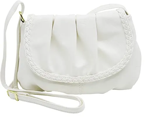 JENNIFER JONES Kleine Damen Umhängetasche in weiß von Jennifer Jones Leather