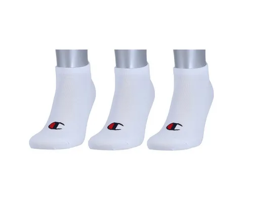 Champion Tennissocken (Baumwolle) Sneaker Schriftzug-Print weiss Herren - 3 Paar