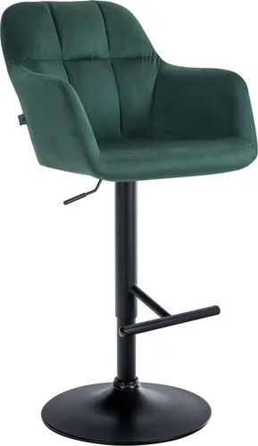Deluke Barhocker Samt, Höhenverstellbar, Grün, 57x97-118 cm