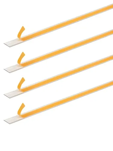 Alberts 4x Flachstange selbstkleb. Aluminium silberfarbig eloxiert 1000x30x2 mm - Gartentorzubehör, selbstklebend und aus eloxiertem Aluminium für eine einfache und langlebige Montage.