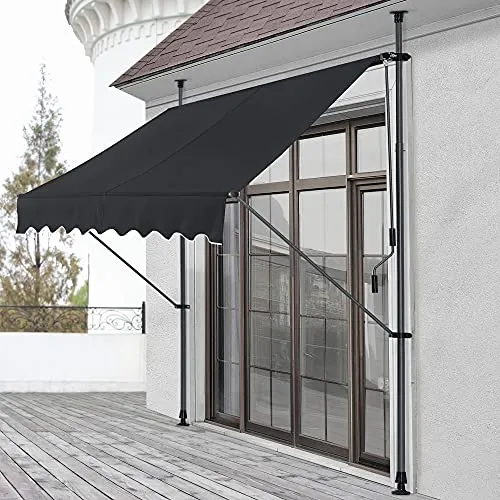 pro.tec Klemmmarkise Stem 300 x 120 cm - Hochwertige Balkonmarkise ohne Bohren - Markisen für flexible Einsätze: Höhenverstellbar von 220 bis 309 cm, einfach zu montieren ohne Bohren und aus wetterbeständigen Materialien für langlebigen Sonnenschutz.