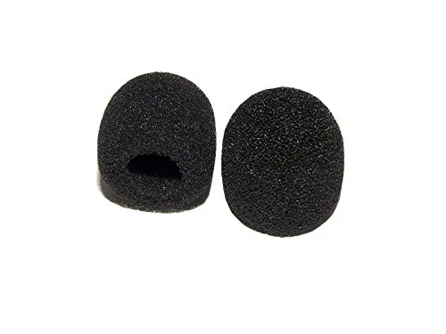 2er Set deetech WS-22b Headset Windschutz/Popschutz Ø 10-12 mm - schwarz