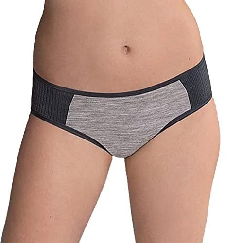 Anita PanAlp Sport Panty (44 Anthrazit/Melange) - Funktionsunterwäsche aus leichtem Mesh-Gewebe und atmungsaktiver Merinowolle, klimaregulierend, geruchsneutral und nachhaltig produziert.