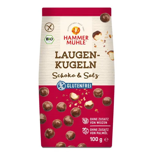 Hammermühle Laugenkugeln Schoko & Salz glutenfrei