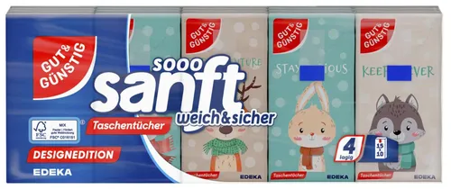 GUT&GÜNSTIG Taschentücher 4-lagig