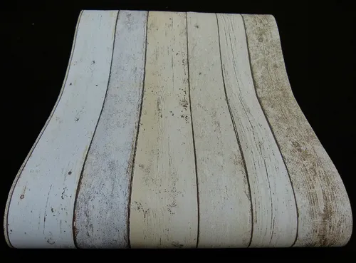 8999-10) schicke Papier Tapete Holz-Dekor Shabby Vintage 