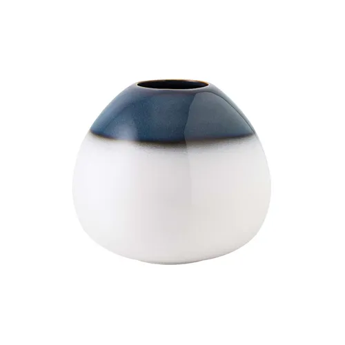 like. by Villeroy & Boch Dekovase Lave Home - Egg Shape, 14,5x14,5x13cm, Bleu - Dekovase aus der Lave-Kollektion mit einzigartiger Glasur, die intensive Farben und skandinavisches Design vereint. Perfekt für ein modernes Interieur und als Kunstwerk für Ihr Zuhause.