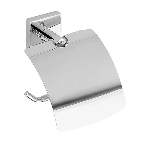 META Papierrollenhalter Chrom poliert für Bad & WC - Eleganter Papierrollenhalter aus poliertem Chrom, flexibel zum Bohren oder Kleben, ideal für ein modernes Badezimmer.