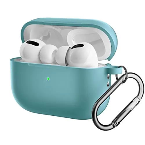 CoverKingz Hülle kompatibel mit AirPods Pro 2 - Silikon Schutzhülle Cover - Case Tasche Mint