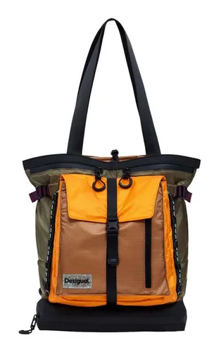 Desigual Auraventure Explorer Big Backpack Khaki - Tagesrucksack mit geräumigem Hauptfach, gepolsterten Schultergurten für hohen Tragekomfort und robustem Material für lange Lebensdauer – ideal für Schule und Freizeit.