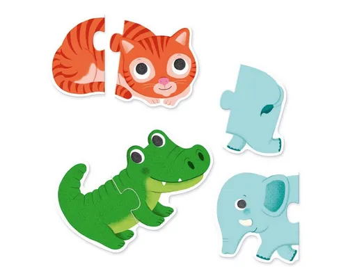DJECO Puzzle Lernspiel Puzzle Duo Assoziationsspiel für Kinder ab 2 Jahren, 2 Puzzleteile