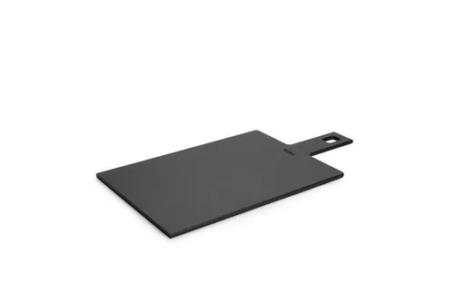 WOLL CUT & SERVE Schneidebrett - schwarz, 23x70x44 cm - Schneidebrett in elegantem Schwarz, GS- und TÜV-geprüft für höchste Sicherheit und Qualität in Ihrer Küche.