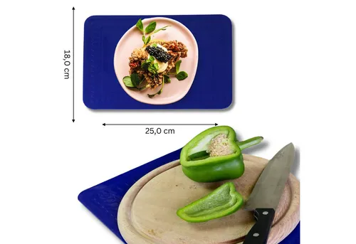 Rehaforum Medical Küchenorganizer-Set - Rutschfeste Silikon-Unterlage 25 x 18 cm - Ideal für Küche & Haushalt: Diese rutschfeste Silikon-Unterlage bietet sicheren Halt für Teller und Schüsseln. Abwaschbar, langlebig und vielseitig einsetzbar – für mehr Komfort beim Kochen!