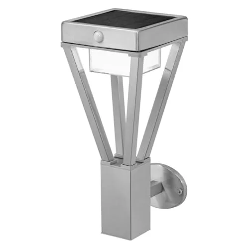 LEDVANCE ENDURA SOLAR BOUQUET WALL SENSOR 36,5cm – moderne solar Wandleuchte mit Bewegungsmelder - Lampen – energiesparende Gartenleuchte mit 3 Betriebsarten, IP44 und integrierten Bewegungsmelder für effiziente Außenbeleuchtung.