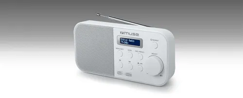 Muse m-109 dbw white tragbares dab+/fm-Radio mit integriertem Lautsprecher und Bildschirm