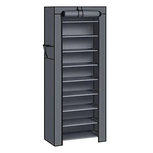 SONGMICS Stoffschrank Schuhschrank mit Ablagen, geräumig und stabil - Ordnung für Ihre Schuhe! Der SONGMICS Schuhschrank bietet Platz für bis zu 12 Paar Schuhe und schützt sie mit einem praktischen Stoffüberzug. Ideal für ein aufgeräumtes Zuhause.