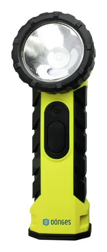 Dönges Kinetics Handlampe HL 4AA WK ATEX mit Winkelkopf - Taschenlampe mit ATEX-Zulassung für den Einsatz in explosionsgefährdeten Bereichen und praktischem Winkelkopf für gezielte Ausleuchtung.