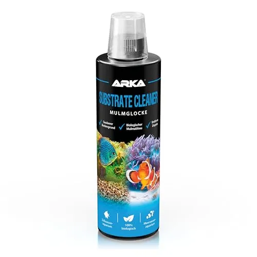 Mulmsauger Aquarium 473 ml – reinigt Bodengrund biologisch – entfernt Mulm, Futterreste & Schlamm – für Süß- & Meerwasser – ohne Sauger & Schlauch – zuverlässige Pflege – ARKA Substrate Cleaner