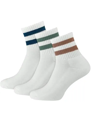 NUR DIE 3er Pack Sport Kurzsocken gepolsterte Sohle Tennissocken Baumwolle