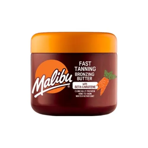 Malibu Bronzing Butter SPF 4-300 ml | Bräunungsbeschleuniger mit Beta-Carotin, feuchtigkeitsspendende Bräunungslotion, wasserabweisend