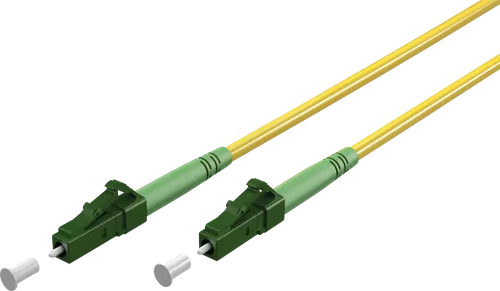 GOOBAY 59633 - Simplex LWL Patchkabel, LC-APC (8°)<>LC-APC (8°),gelb, 15 m