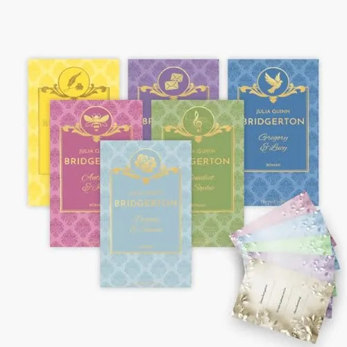 Die Bridgerton-Reihe in Schmuckausgabe Band 1-8 mit Postkarten