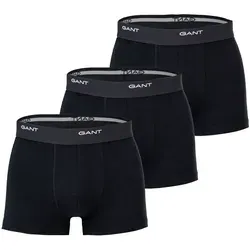 GANT CORE TRUNK 3-PACK Herrenunterhosen - Herrenunterhosen in Größe M, schwarz, aus elastischem Jersey (95% Baumwolle, 5% Elasthan) für optimalen Tragekomfort und perfekte Passform.