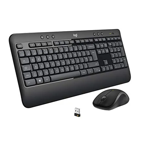 Logitech MK540 Advanced Kabellose Tastatur und Maus Combo - Schwarz - Maus-Tastatur-Set mit spanischem QWERTY-Layout, spritzwassergeschützt und bis zu 36 Monate Batterielaufzeit für ununterbrochene Produktivität.