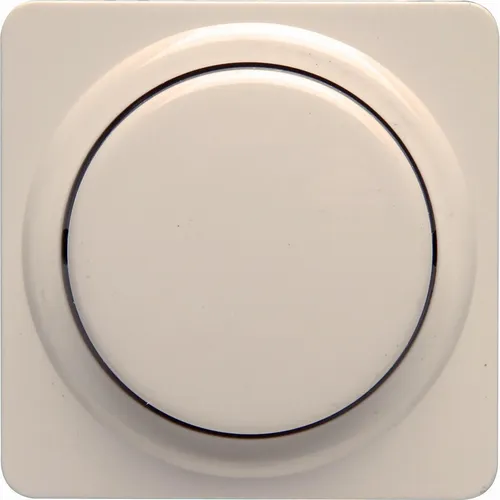 Kopp EUROPA – Abdeckung für Dimmer mit Druck-Wechselschalter, Farbe: Cremeweiß