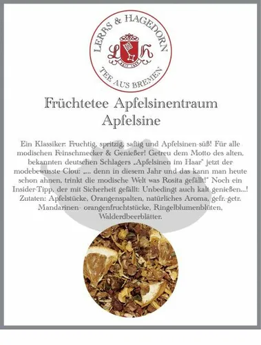 Früchtetee Apfelsinentraum 1 kg - Apfelsine