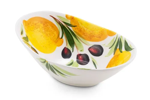 BASSANO ovale Zitronen Oliven Schale Schüssel italienische Keramik 30x21x8/12
