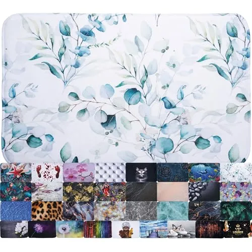 Sanilo Badteppich Eukalyptus 70 x 110 cm - Badematte, super weich und rutschfest, ideal für ein stilvolles Badezimmer. Pflegeleicht und schnelltrocknend, auch für Fußbodenheizung geeignet.