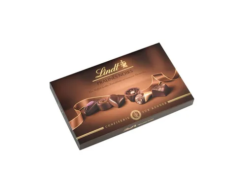 Lindt Schokolade - Pralinen Für Kenner Noirs | 200 g - Vielfaltspackung mit 20 exquisiten dunklen Pralinen in 6 Sorten, ideal als Schokoladengeschenk für echte Kenner und Genießer.