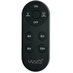 Uyuni Fernbedienung für LED Kerzen schwarz - Steuern Sie Ihre Uyuni LED-Kerzen einfach mit dieser praktischen Fernbedienung. Wählen Sie zwischen 4 Timer-Optionen und dimmen Sie das Licht nach Wunsch. Kompatibel mit allen Uyuni Kerzen und Glow Rods.