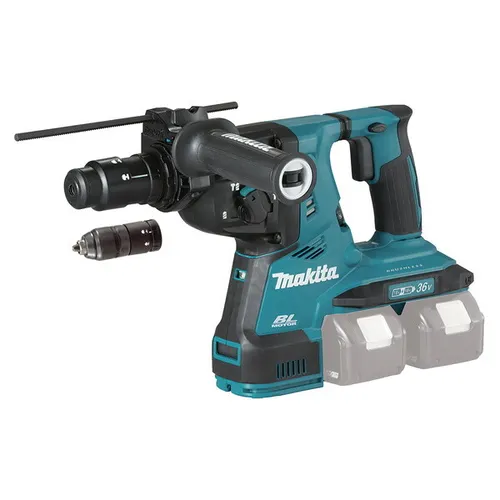 Makita Akku-Kombihammer DHR400ZKU 2x18 V - Bohrhammer mit 2x18 V Akkubetrieb, leistungsstark und ideal für anspruchsvolle Bohr- und Meißelarbeiten.