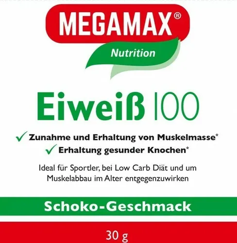 EIWEISS 100 Schoko Megamax Pulver 30 g